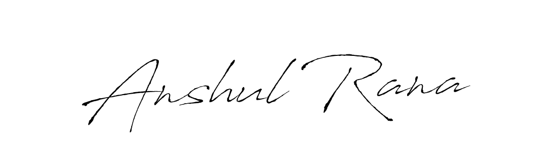 How to make Anshul Rana name signature. Use Antro_Vectra style for creating short signs online. This is the latest handwritten sign. Anshul Rana signature style 6 images and pictures png