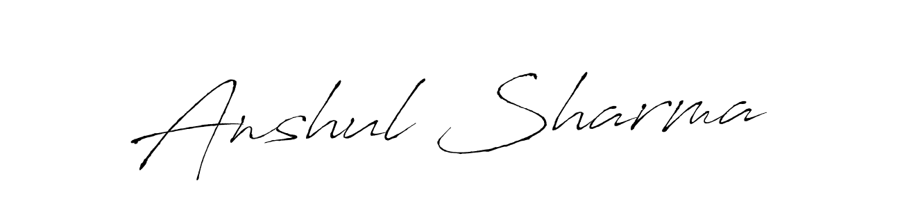 Create a beautiful signature design for name Anshul Sharma. With this signature (Antro_Vectra) fonts, you can make a handwritten signature for free. Anshul Sharma signature style 6 images and pictures png