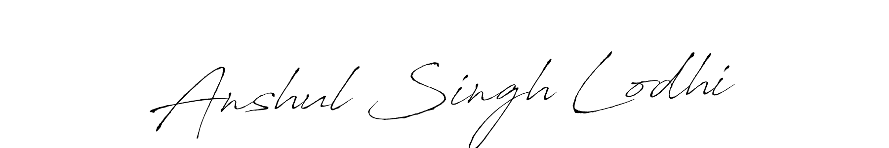 Make a beautiful signature design for name Anshul Singh Lodhi. With this signature (Antro_Vectra) style, you can create a handwritten signature for free. Anshul Singh Lodhi signature style 6 images and pictures png