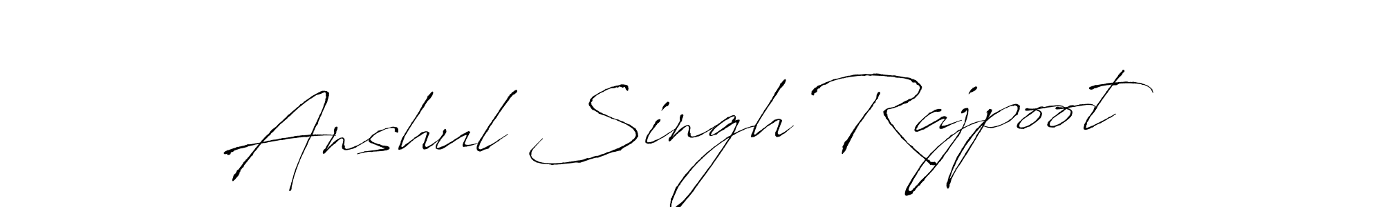 How to make Anshul Singh Rajpoot name signature. Use Antro_Vectra style for creating short signs online. This is the latest handwritten sign. Anshul Singh Rajpoot signature style 6 images and pictures png