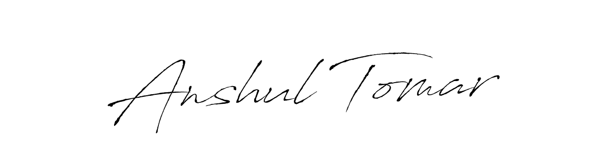 Make a beautiful signature design for name Anshul Tomar. With this signature (Antro_Vectra) style, you can create a handwritten signature for free. Anshul Tomar signature style 6 images and pictures png