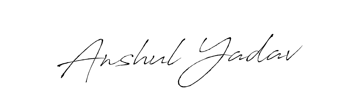 Design your own signature with our free online signature maker. With this signature software, you can create a handwritten (Antro_Vectra) signature for name Anshul Yadav. Anshul Yadav signature style 6 images and pictures png
