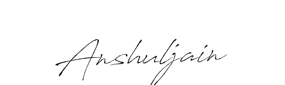 Use a signature maker to create a handwritten signature online. With this signature software, you can design (Antro_Vectra) your own signature for name Anshuljain. Anshuljain signature style 6 images and pictures png