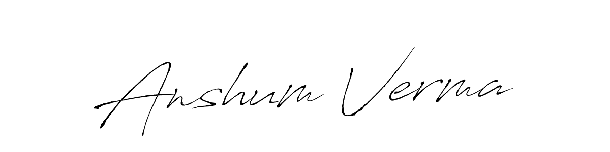 Once you've used our free online signature maker to create your best signature Antro_Vectra style, it's time to enjoy all of the benefits that Anshum Verma name signing documents. Anshum Verma signature style 6 images and pictures png