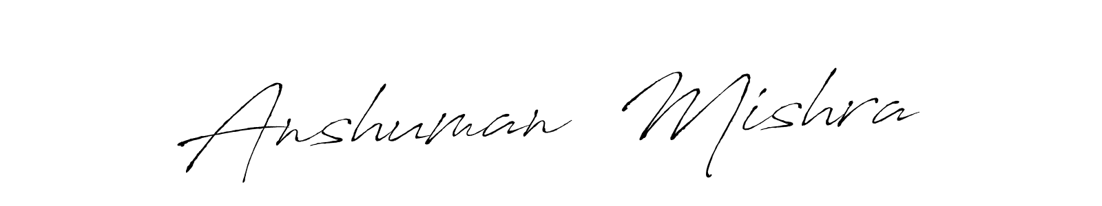 Make a beautiful signature design for name Anshuman  Mishra. With this signature (Antro_Vectra) style, you can create a handwritten signature for free. Anshuman  Mishra signature style 6 images and pictures png