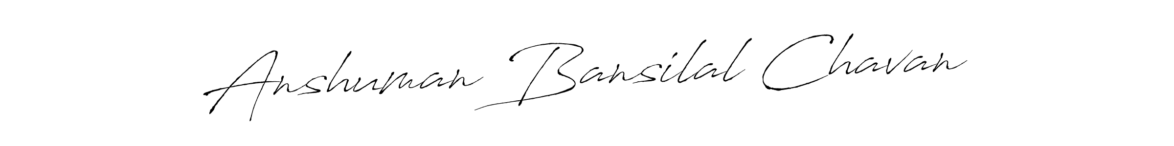 Use a signature maker to create a handwritten signature online. With this signature software, you can design (Antro_Vectra) your own signature for name Anshuman Bansilal Chavan. Anshuman Bansilal Chavan signature style 6 images and pictures png