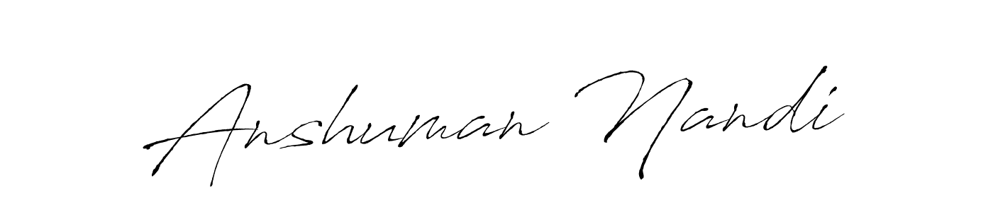 Make a beautiful signature design for name Anshuman Nandi. With this signature (Antro_Vectra) style, you can create a handwritten signature for free. Anshuman Nandi signature style 6 images and pictures png