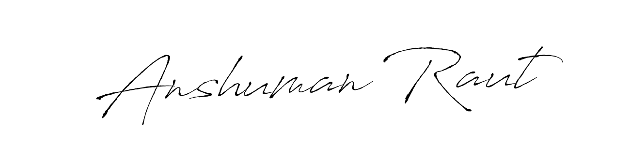 Antro_Vectra is a professional signature style that is perfect for those who want to add a touch of class to their signature. It is also a great choice for those who want to make their signature more unique. Get Anshuman Raut name to fancy signature for free. Anshuman Raut signature style 6 images and pictures png