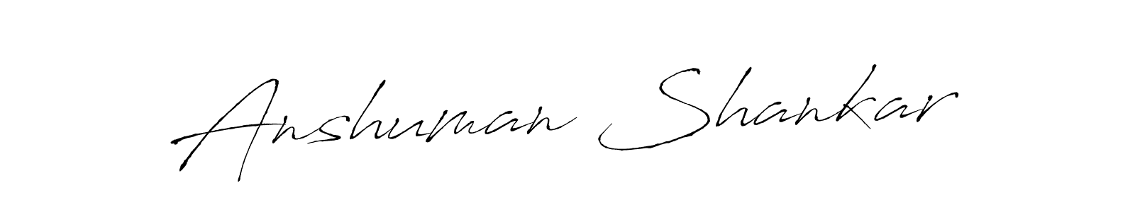 Create a beautiful signature design for name Anshuman Shankar. With this signature (Antro_Vectra) fonts, you can make a handwritten signature for free. Anshuman Shankar signature style 6 images and pictures png