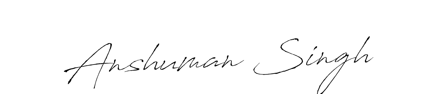 Make a beautiful signature design for name Anshuman Singh. With this signature (Antro_Vectra) style, you can create a handwritten signature for free. Anshuman Singh signature style 6 images and pictures png