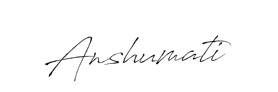 Use a signature maker to create a handwritten signature online. With this signature software, you can design (Antro_Vectra) your own signature for name Anshumati. Anshumati signature style 6 images and pictures png