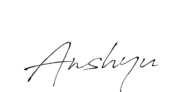 How to make Anshyu signature? Antro_Vectra is a professional autograph style. Create handwritten signature for Anshyu name. Anshyu signature style 6 images and pictures png