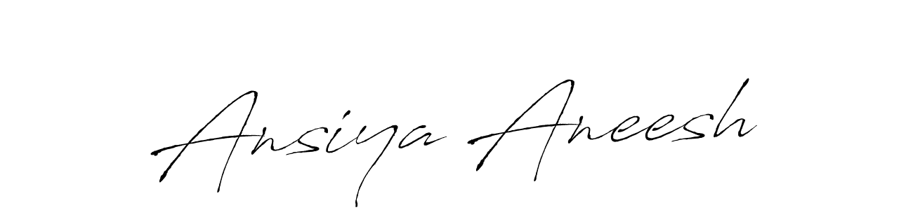 Design your own signature with our free online signature maker. With this signature software, you can create a handwritten (Antro_Vectra) signature for name Ansiya Aneesh. Ansiya Aneesh signature style 6 images and pictures png