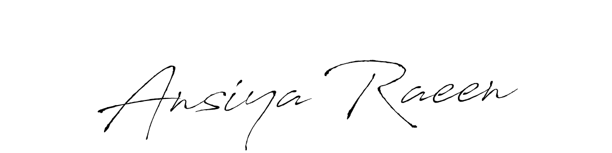 Make a beautiful signature design for name Ansiya Raeen. With this signature (Antro_Vectra) style, you can create a handwritten signature for free. Ansiya Raeen signature style 6 images and pictures png