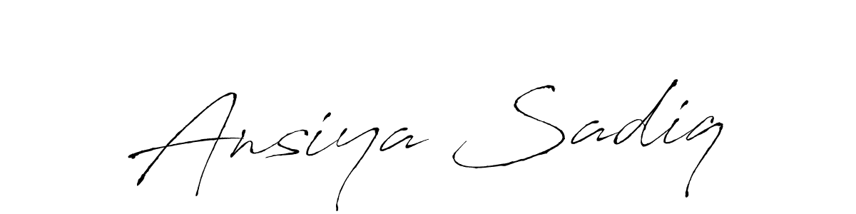 How to make Ansiya Sadiq signature? Antro_Vectra is a professional autograph style. Create handwritten signature for Ansiya Sadiq name. Ansiya Sadiq signature style 6 images and pictures png