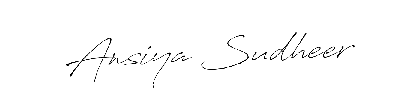 Also You can easily find your signature by using the search form. We will create Ansiya Sudheer name handwritten signature images for you free of cost using Antro_Vectra sign style. Ansiya Sudheer signature style 6 images and pictures png