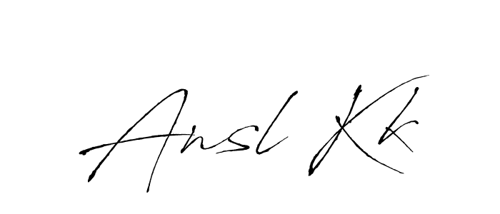Ansl Kk stylish signature style. Best Handwritten Sign (Antro_Vectra) for my name. Handwritten Signature Collection Ideas for my name Ansl Kk. Ansl Kk signature style 6 images and pictures png