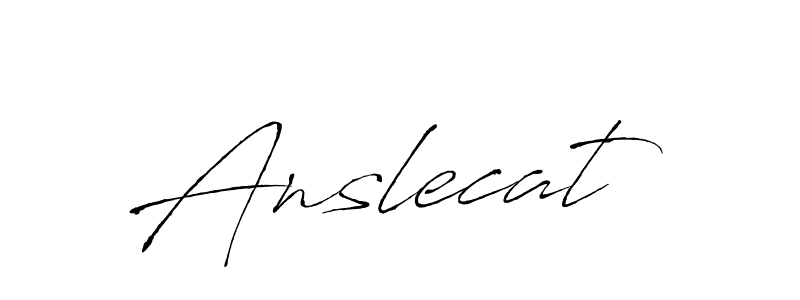 Use a signature maker to create a handwritten signature online. With this signature software, you can design (Antro_Vectra) your own signature for name Anslecat. Anslecat signature style 6 images and pictures png