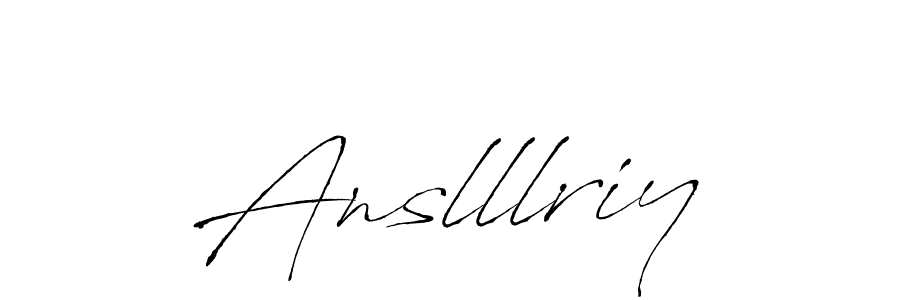 Use a signature maker to create a handwritten signature online. With this signature software, you can design (Antro_Vectra) your own signature for name Anslllriy. Anslllriy signature style 6 images and pictures png