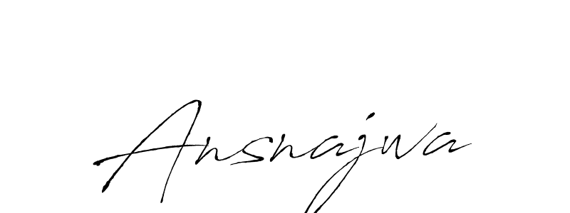 Make a beautiful signature design for name Ansnajwa. With this signature (Antro_Vectra) style, you can create a handwritten signature for free. Ansnajwa signature style 6 images and pictures png