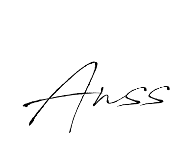 Make a beautiful signature design for name Anss. With this signature (Antro_Vectra) style, you can create a handwritten signature for free. Anss signature style 6 images and pictures png