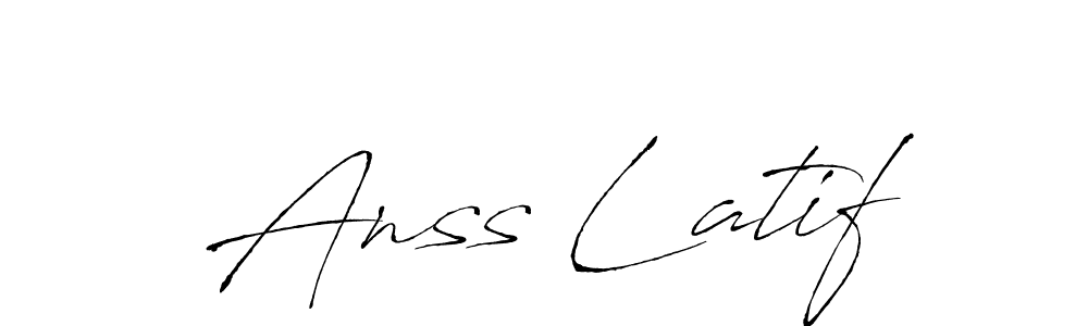 Design your own signature with our free online signature maker. With this signature software, you can create a handwritten (Antro_Vectra) signature for name Anss Latif. Anss Latif signature style 6 images and pictures png