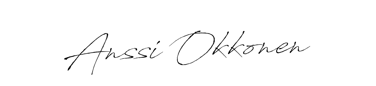 Antro_Vectra is a professional signature style that is perfect for those who want to add a touch of class to their signature. It is also a great choice for those who want to make their signature more unique. Get Anssi Okkonen name to fancy signature for free. Anssi Okkonen signature style 6 images and pictures png