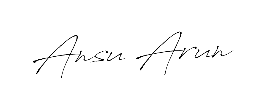 How to make Ansu Arun signature? Antro_Vectra is a professional autograph style. Create handwritten signature for Ansu Arun name. Ansu Arun signature style 6 images and pictures png