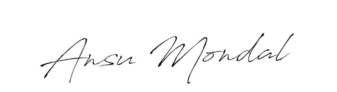 Design your own signature with our free online signature maker. With this signature software, you can create a handwritten (Antro_Vectra) signature for name Ansu Mondal. Ansu Mondal signature style 6 images and pictures png