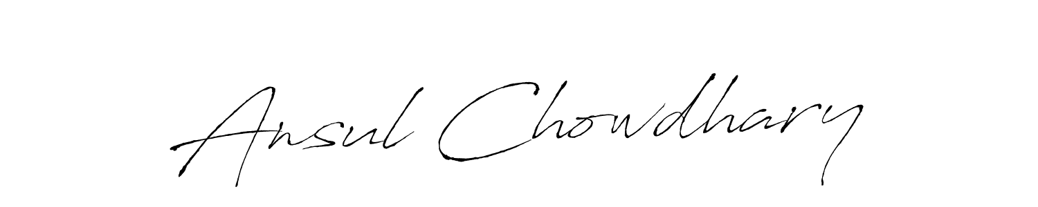 Antro_Vectra is a professional signature style that is perfect for those who want to add a touch of class to their signature. It is also a great choice for those who want to make their signature more unique. Get Ansul Chowdhary name to fancy signature for free. Ansul Chowdhary signature style 6 images and pictures png