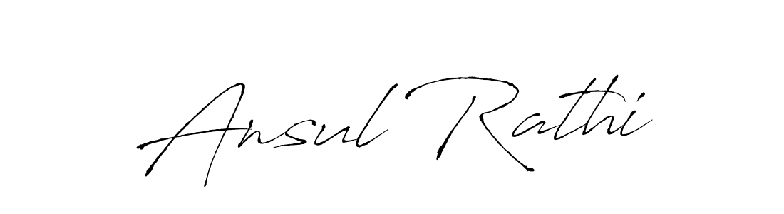 Create a beautiful signature design for name Ansul Rathi. With this signature (Antro_Vectra) fonts, you can make a handwritten signature for free. Ansul Rathi signature style 6 images and pictures png