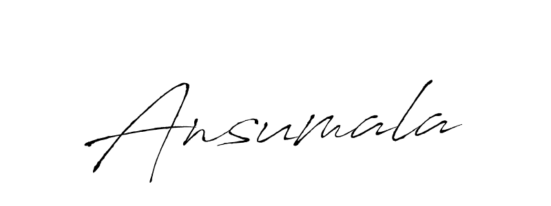 Create a beautiful signature design for name Ansumala. With this signature (Antro_Vectra) fonts, you can make a handwritten signature for free. Ansumala signature style 6 images and pictures png