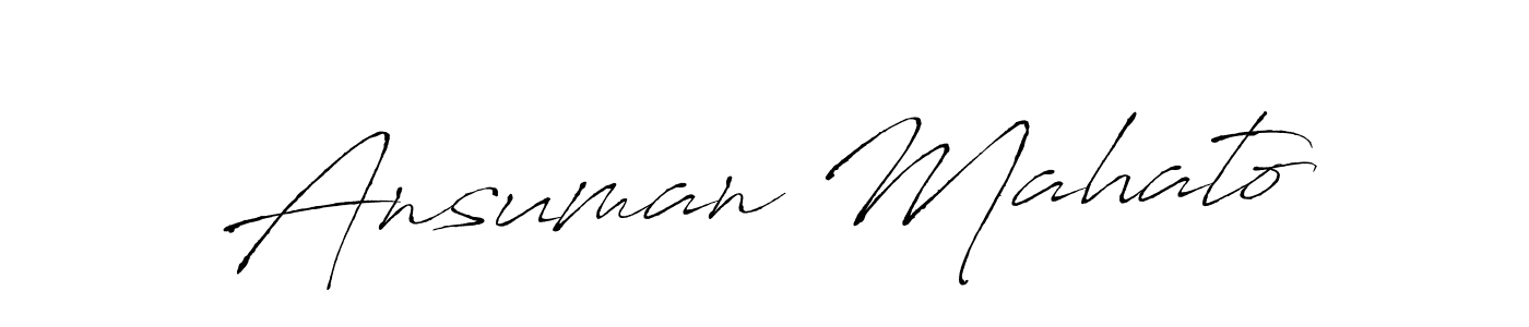 Make a beautiful signature design for name Ansuman Mahato. With this signature (Antro_Vectra) style, you can create a handwritten signature for free. Ansuman Mahato signature style 6 images and pictures png
