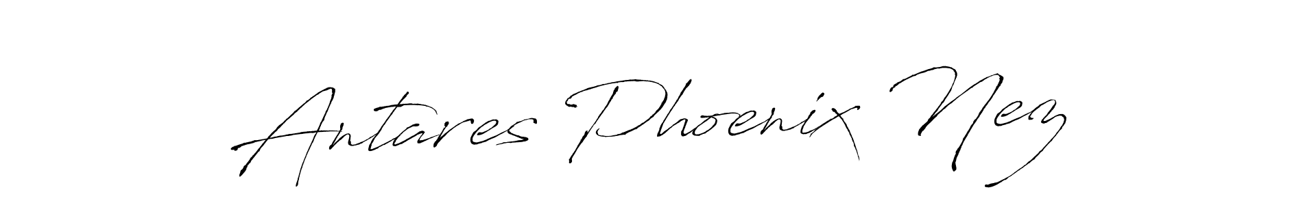 if you are searching for the best signature style for your name Antares Phoenix Nez. so please give up your signature search. here we have designed multiple signature styles  using Antro_Vectra. Antares Phoenix Nez signature style 6 images and pictures png