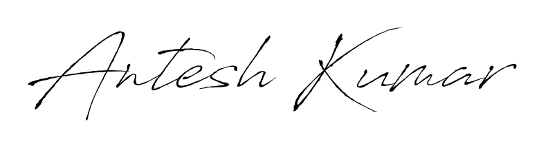 Designed for modern professionals: Antesh Kumar name signature crafted with Antro_Vectra script. Ready for digital PDF workflows. Antesh Kumar signature style 6 images and pictures png