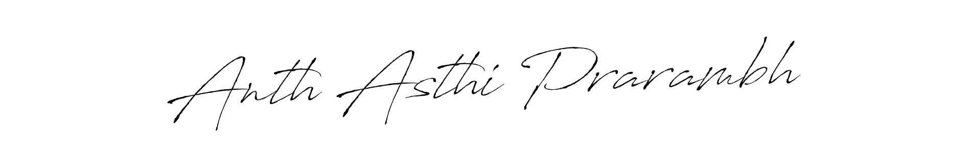 Antro_Vectra is a professional signature style that is perfect for those who want to add a touch of class to their signature. It is also a great choice for those who want to make their signature more unique. Get Anth Asthi Prarambh name to fancy signature for free. Anth Asthi Prarambh signature style 6 images and pictures png