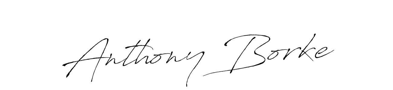 How to make Anthony Borke name signature. Use Antro_Vectra style for creating short signs online. This is the latest handwritten sign. Anthony Borke signature style 6 images and pictures png
