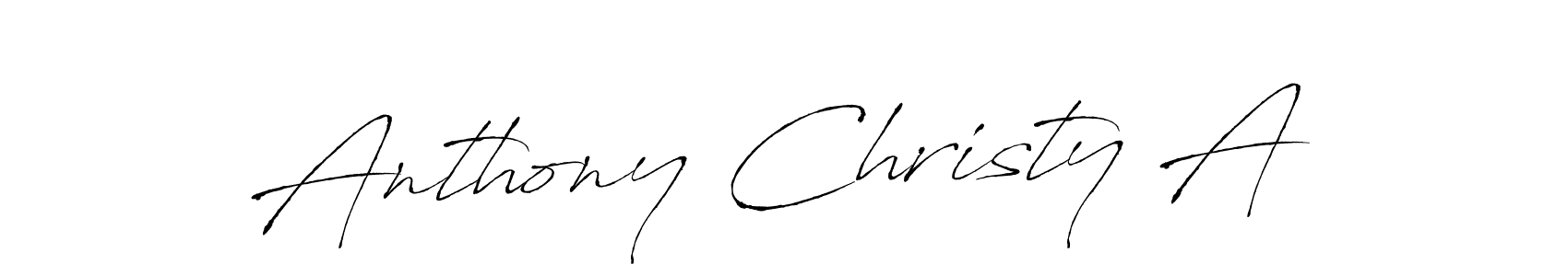 Make a beautiful signature design for name Anthony Christy A. With this signature (Antro_Vectra) style, you can create a handwritten signature for free. Anthony Christy A signature style 6 images and pictures png