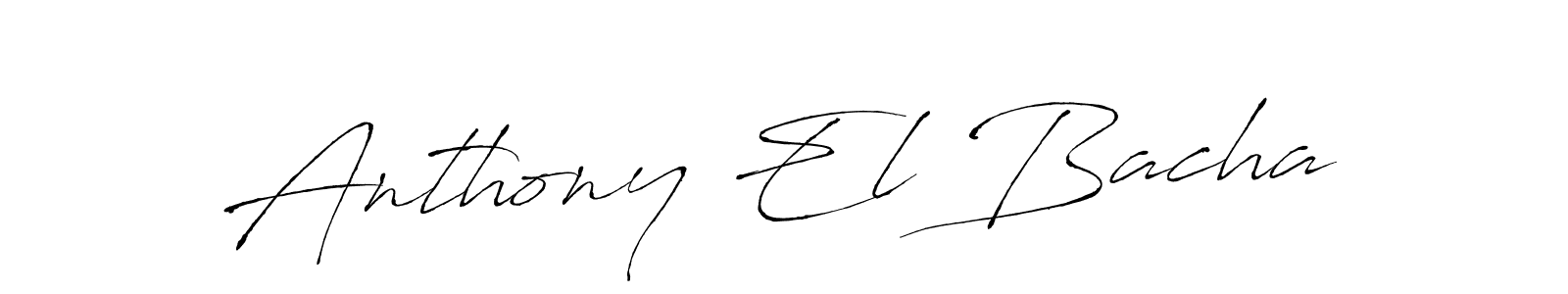 How to make Anthony El Bacha name signature. Use Antro_Vectra style for creating short signs online. This is the latest handwritten sign. Anthony El Bacha signature style 6 images and pictures png