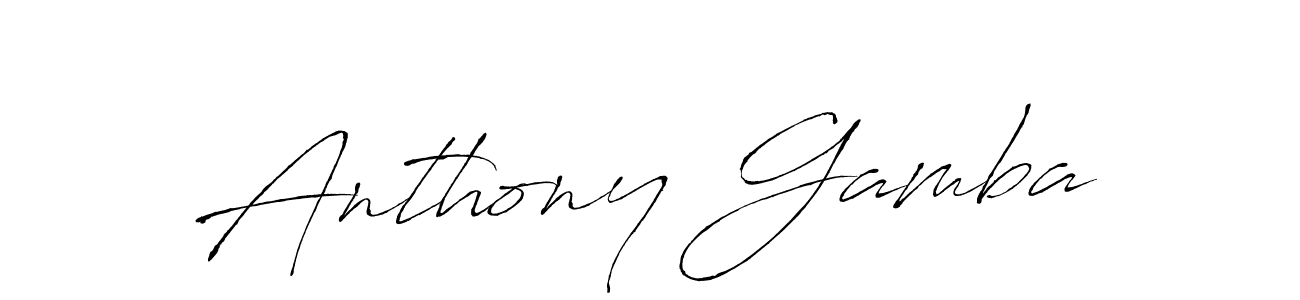 How to make Anthony Gamba name signature. Use Antro_Vectra style for creating short signs online. This is the latest handwritten sign. Anthony Gamba signature style 6 images and pictures png