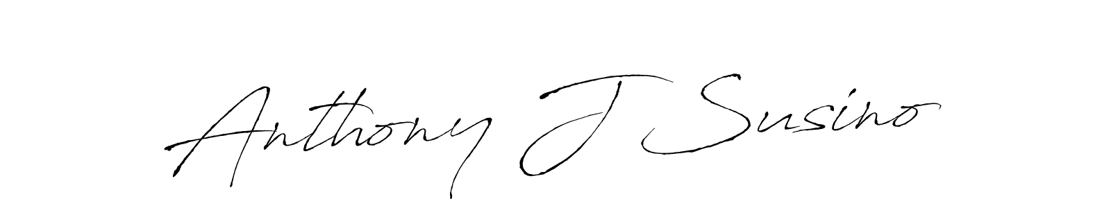 How to make Anthony J Susino name signature. Use Antro_Vectra style for creating short signs online. This is the latest handwritten sign. Anthony J Susino signature style 6 images and pictures png