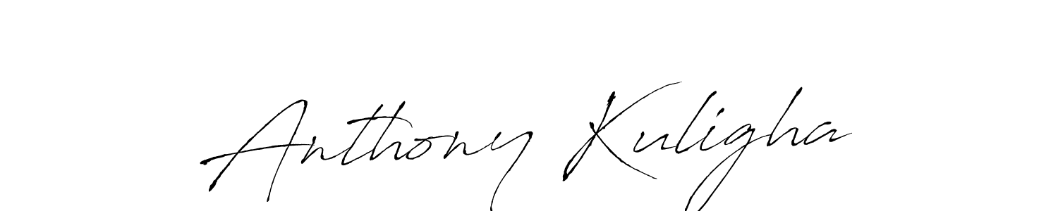 Anthony Kuligha stylish signature style. Best Handwritten Sign (Antro_Vectra) for my name. Handwritten Signature Collection Ideas for my name Anthony Kuligha. Anthony Kuligha signature style 6 images and pictures png