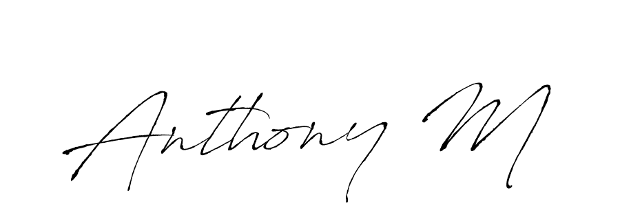 Anthony M stylish signature style. Best Handwritten Sign (Antro_Vectra) for my name. Handwritten Signature Collection Ideas for my name Anthony M. Anthony M signature style 6 images and pictures png