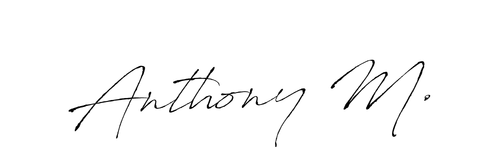 The best way (Antro_Vectra) to make a short signature is to pick only two or three words in your name. The name Anthony M. include a total of six letters. For converting this name. Anthony M. signature style 6 images and pictures png