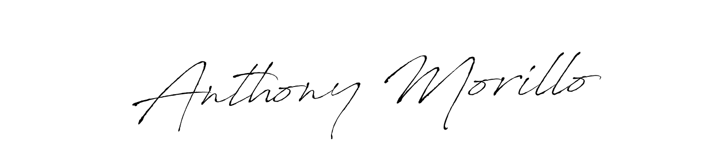 Anthony Morillo stylish signature style. Best Handwritten Sign (Antro_Vectra) for my name. Handwritten Signature Collection Ideas for my name Anthony Morillo. Anthony Morillo signature style 6 images and pictures png