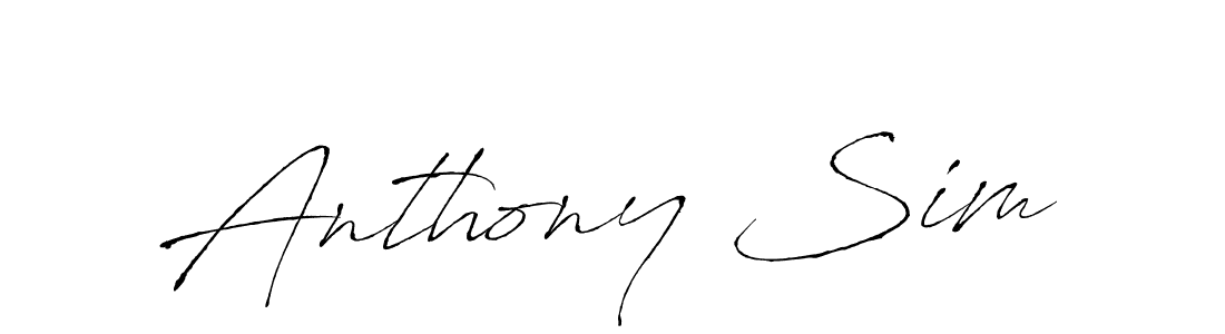 How to make Anthony Sim signature? Antro_Vectra is a professional autograph style. Create handwritten signature for Anthony Sim name. Anthony Sim signature style 6 images and pictures png