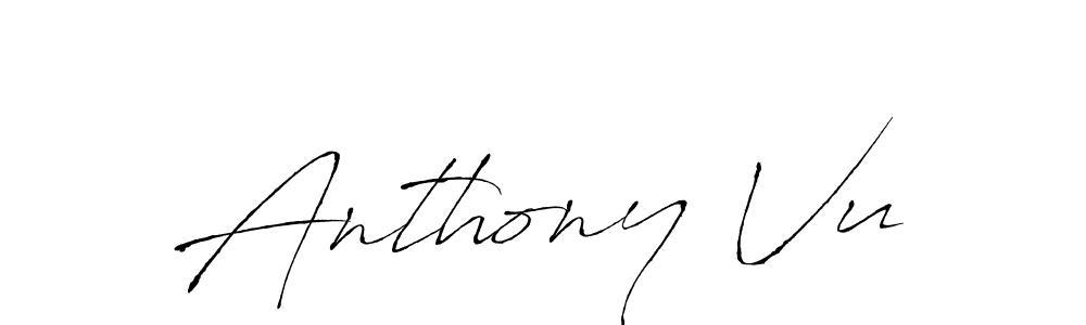 Anthony Vu stylish signature style. Best Handwritten Sign (Antro_Vectra) for my name. Handwritten Signature Collection Ideas for my name Anthony Vu. Anthony Vu signature style 6 images and pictures png