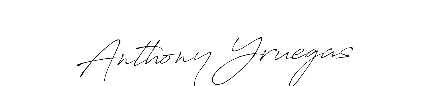 The best way (Antro_Vectra) to make a short signature is to pick only two or three words in your name. The name Anthony Yruegas include a total of six letters. For converting this name. Anthony Yruegas signature style 6 images and pictures png