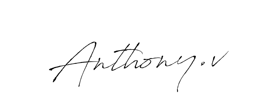 Also we have Anthony.v name is the best signature style. Create professional handwritten signature collection using Antro_Vectra autograph style. Anthony.v signature style 6 images and pictures png