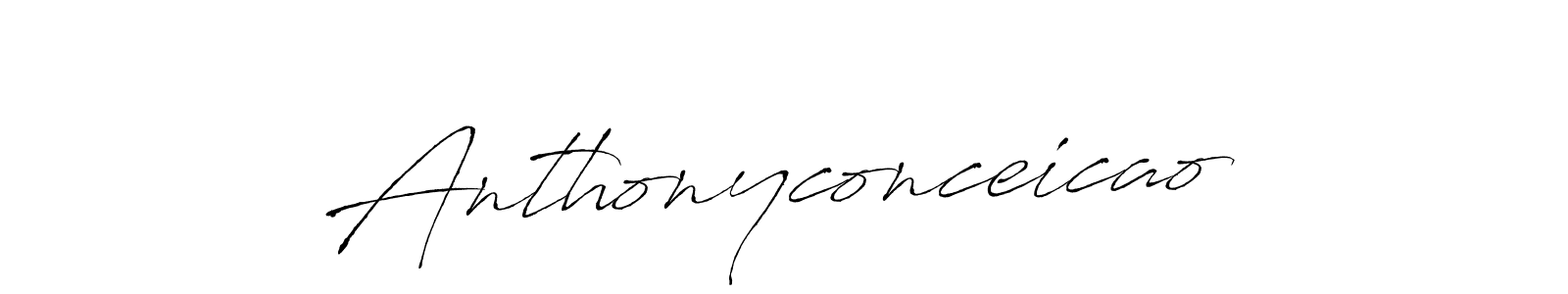 The best way (Antro_Vectra) to make a short signature is to pick only two or three words in your name. The name Anthonyconceicao include a total of six letters. For converting this name. Anthonyconceicao signature style 6 images and pictures png